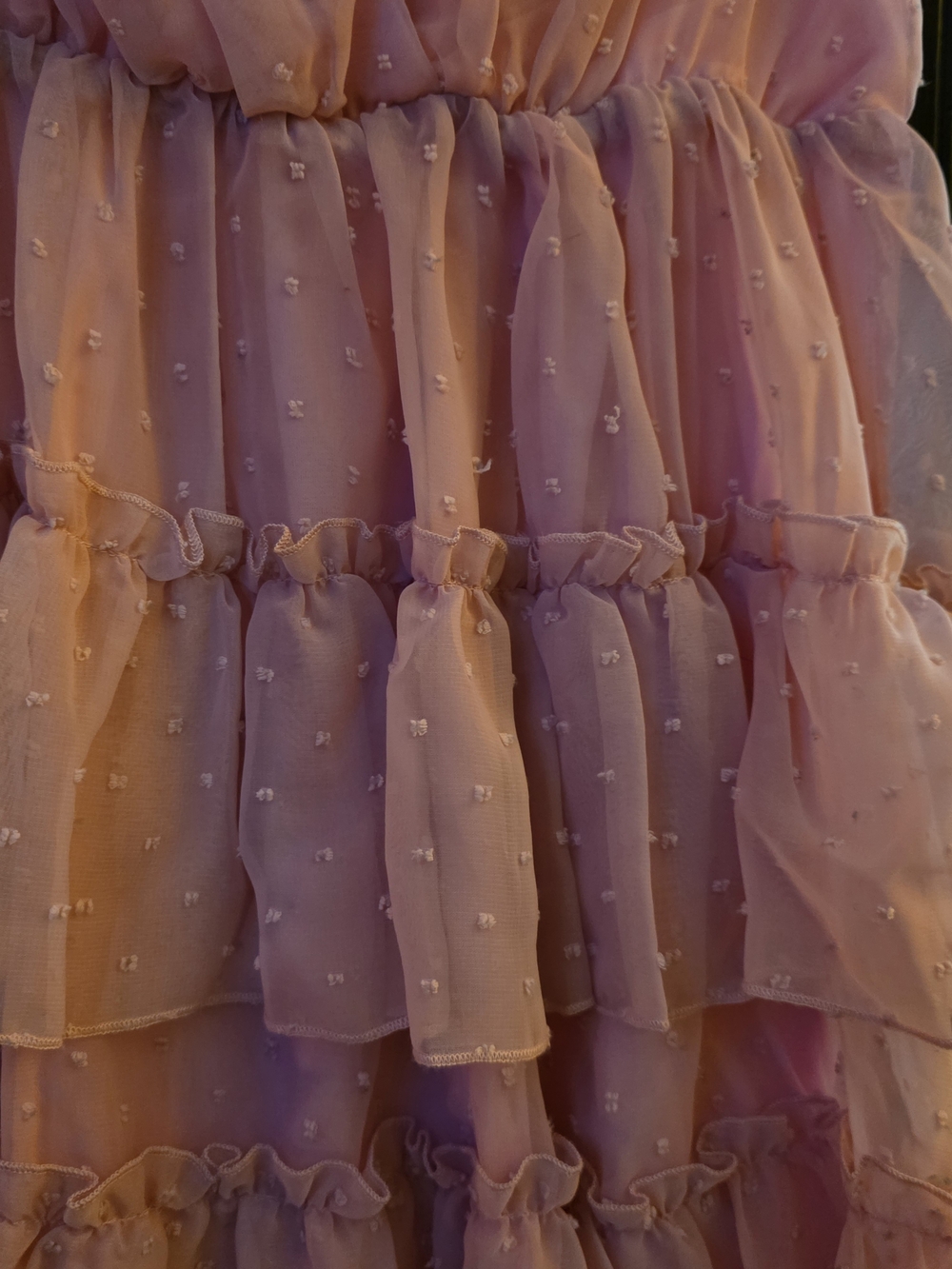 Pink Tiered Ruffle Mini Dress - Picture 4 of 6